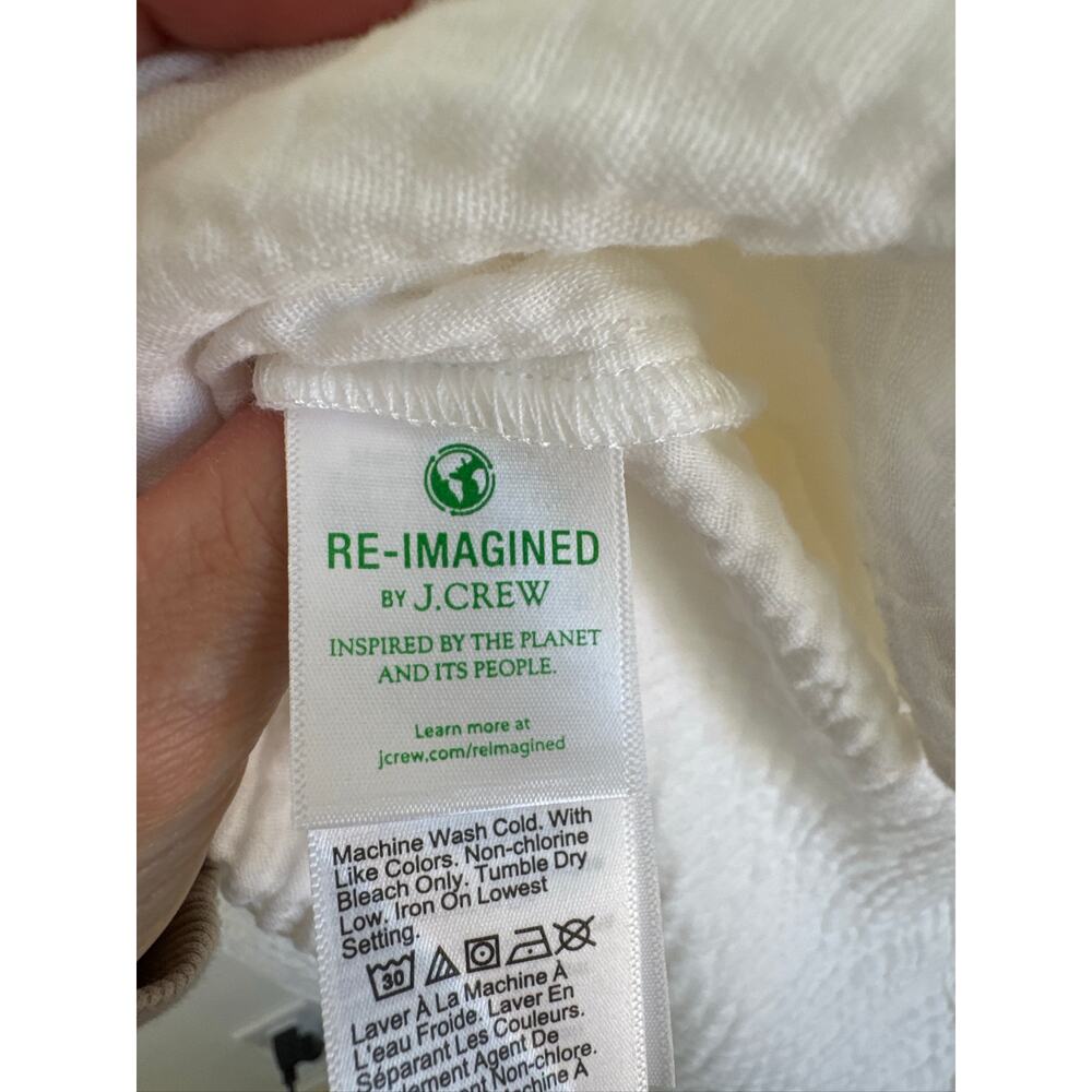 J. Crew Factory White Long-Sleeve Smocked Waist Maxi Dress - Picture 5 of 8